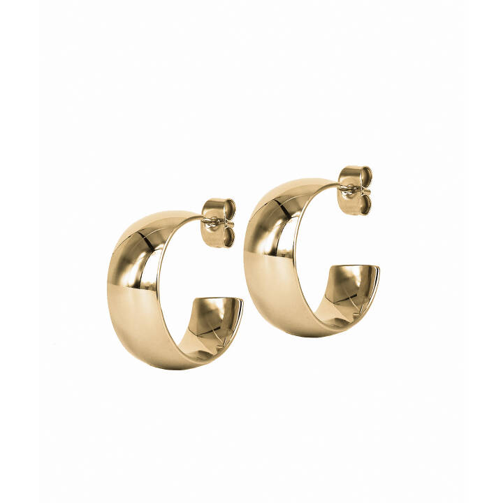 KLARA Wide 20mm Ohrringe Gold in der Gruppe Ohrringe / Goldohrringe bei SCANDINAVIAN JEWELRY DESIGN (371336)