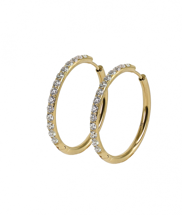 LUCY 30 mm Ohrring Gold  in der Gruppe Ohrringe bei SCANDINAVIAN JEWELRY DESIGN (371794)
