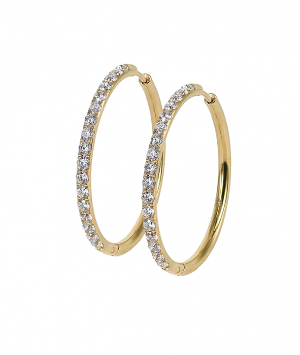 LUCY 35 mm Ohrring Gold  in der Gruppe Ohrringe bei SCANDINAVIAN JEWELRY DESIGN (371817)