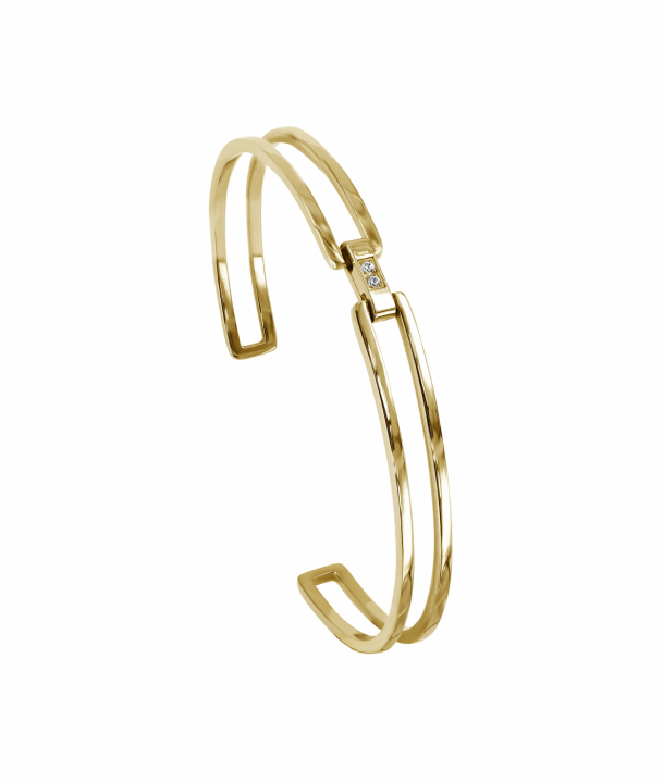 CHERRIE Crystal Bangle Armbänder Gold in der Gruppe Armbänder / Goldarmbänder bei SCANDINAVIAN JEWELRY DESIGN (372838)