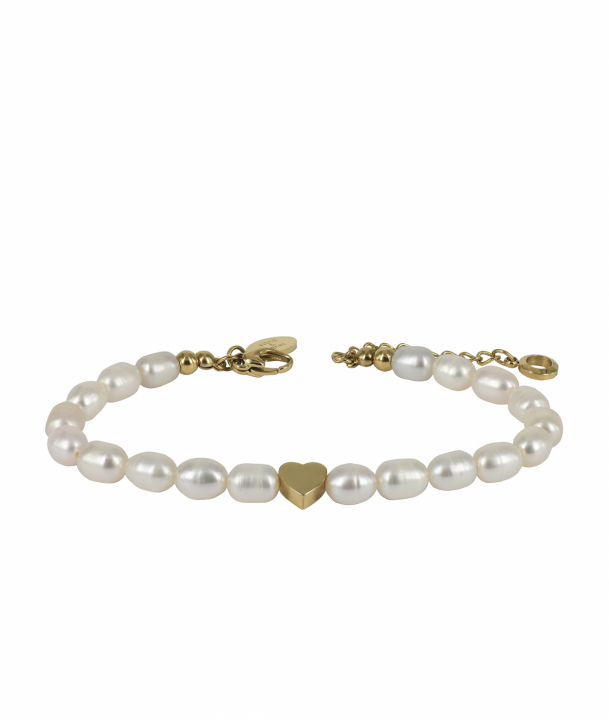 Product Image for astrid&agnes ELISE Pearl Bracelet Vit/Gold