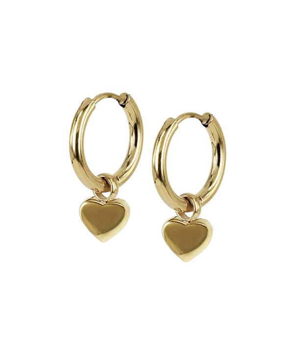 ELISE Hoops Earrings Gold in der Gruppe Ohrringe / Goldohrringe bei SCANDINAVIAN JEWELRY DESIGN (373569)