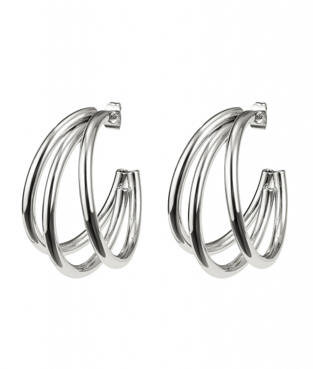 LANA BIG Earrings Steel in der Gruppe Ohrringe / Silberohrringe  bei SCANDINAVIAN JEWELRY DESIGN (374573)