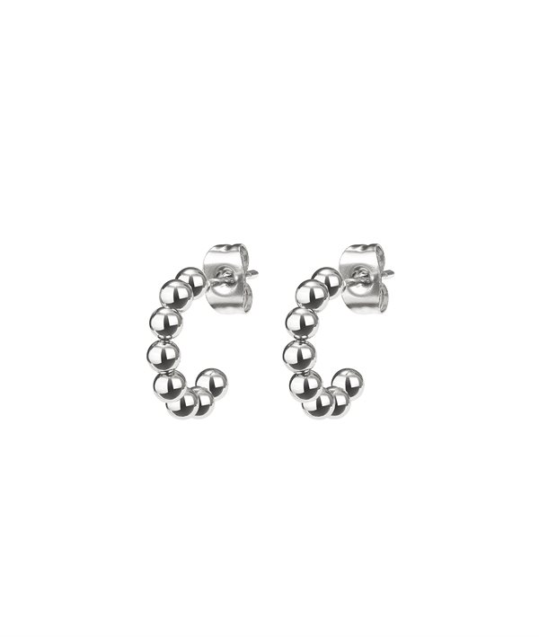 ANNIE Earrings 13mm Steel in der Gruppe Ohrringe / Silberohrringe  bei SCANDINAVIAN JEWELRY DESIGN (374658)