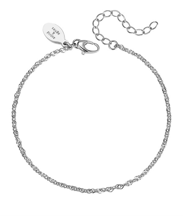 NORA Bracelet Steel in der Gruppe Armbänder / Silberarmbänder bei SCANDINAVIAN JEWELRY DESIGN (374757)