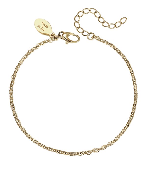 NORA Bracelet Gold in der Gruppe Armbänder / Goldarmbänder bei SCANDINAVIAN JEWELRY DESIGN (374764)