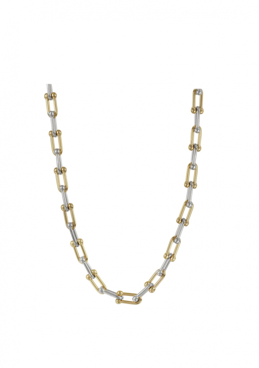 AMY Necklace Gold/Steel in der Gruppe Halsketten / Goldhalsketten bei SCANDINAVIAN JEWELRY DESIGN (376027)