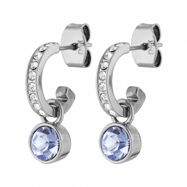 DESSA Silber LIGHT BLUE Ohrring in der Gruppe Ohrringe / Silberohrringe  bei SCANDINAVIAN JEWELRY DESIGN (380065)