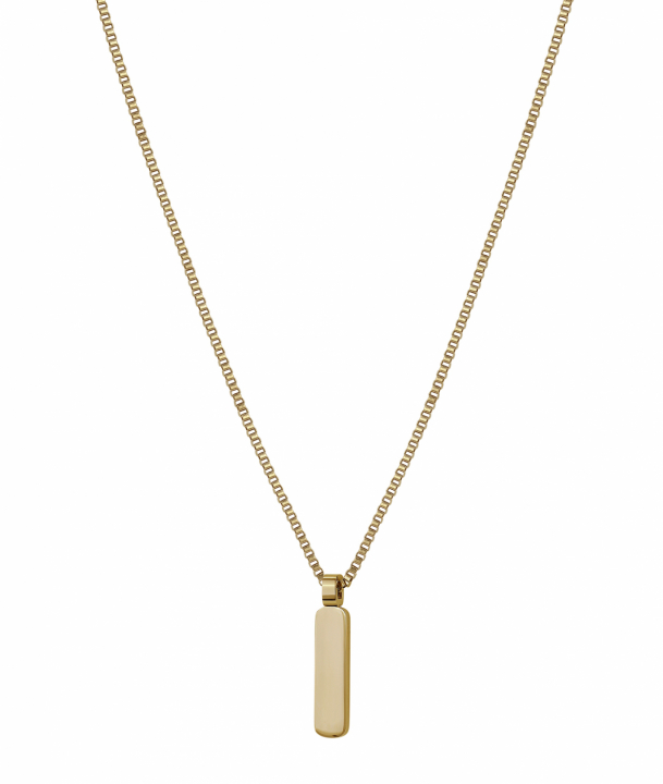 BOONE Plate Necklace Gold in der Gruppe Herrenschmuck bei SCANDINAVIAN JEWELRY DESIGN (380437)