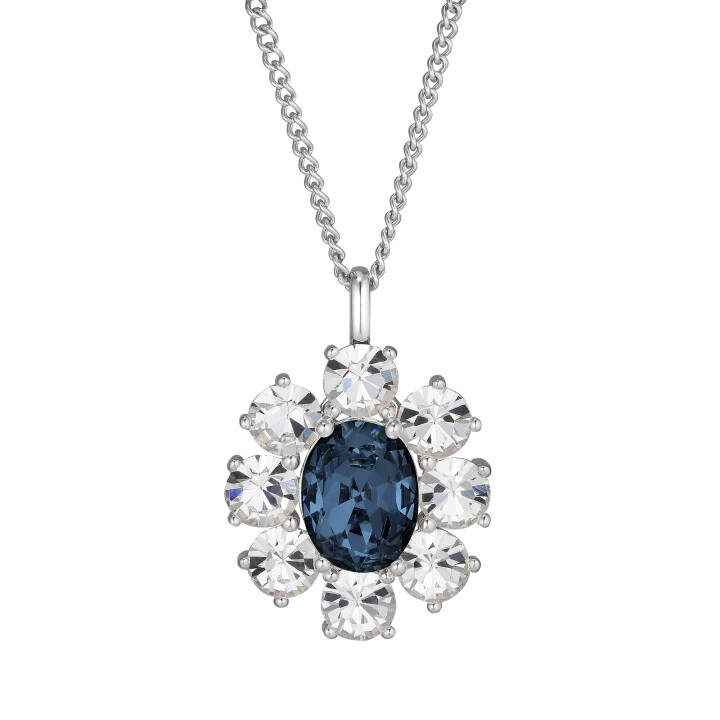 CLAUDIA Silber BLUE in der Gruppe Halsketten / Silberhalsketten bei SCANDINAVIAN JEWELRY DESIGN (390080)