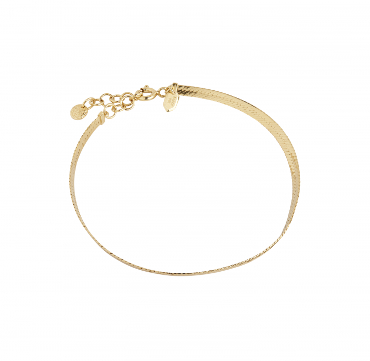 Sentiero Bracelet (S/M) - Goldplated Silver (One) in der Gruppe Armbänder / Goldarmbänder bei SCANDINAVIAN JEWELRY DESIGN (400241YG)