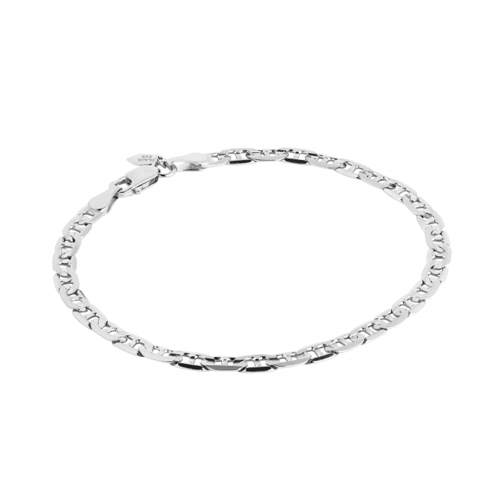 Carlo Medium Bracelet Silver (One) in der Gruppe Armbänder / Silberarmbänder bei SCANDINAVIAN JEWELRY DESIGN (400264AG)