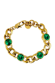 ARIANE SG EMERALD GREEN Bracelet in der Gruppe Armbänder / Goldarmbänder bei SCANDINAVIAN JEWELRY DESIGN (430034)