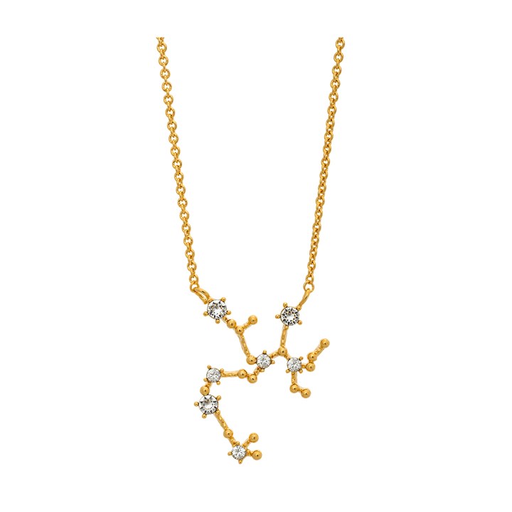 Sagittarius (Skytten) star sign Halsketten - Crystal (Gold) in der Gruppe Halsketten / Goldhalsketten bei SCANDINAVIAN JEWELRY DESIGN (43004)