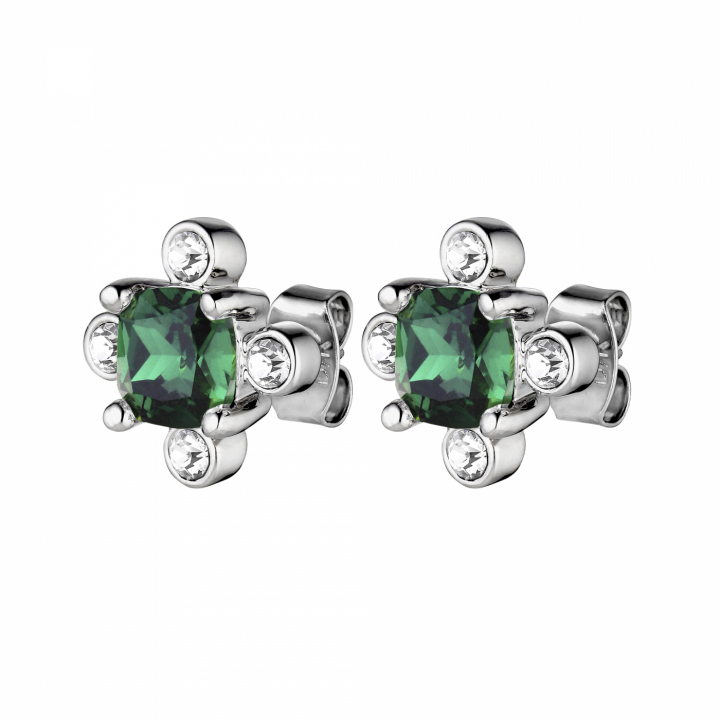 GIGI Silber EMERALD GREEN Ohrring in der Gruppe Ohrringe / Silberohrringe  bei SCANDINAVIAN JEWELRY DESIGN (430049)