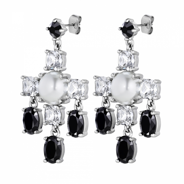 Product Image for DYRBERG/KERN LEONORA Silber CRYSTAL / BLACK Ohrring