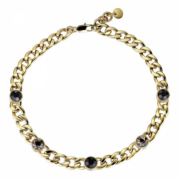 ANGELINA Gold BLACK Halsketten in der Gruppe Halsketten / Goldhalsketten bei SCANDINAVIAN JEWELRY DESIGN (430145)