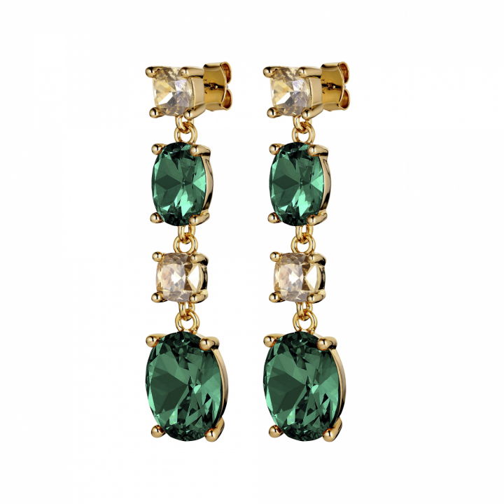 CORNELIA Gold GREEN / GOLDEN Ohrring in der Gruppe Ohrringe / Goldohrringe bei SCANDINAVIAN JEWELRY DESIGN (430156)