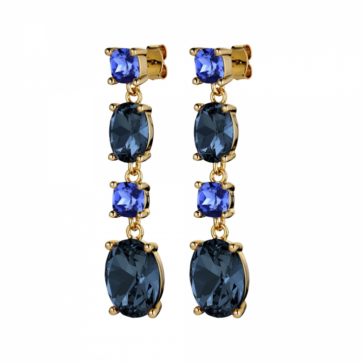 CORNELIA Gold BLUE Ohrring in der Gruppe Ohrringe / Goldohrringe bei SCANDINAVIAN JEWELRY DESIGN (430157)