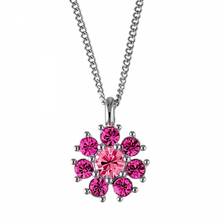DELISE Silber PINK in der Gruppe Halsketten / Silberhalsketten bei SCANDINAVIAN JEWELRY DESIGN (440031)