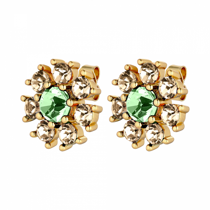AUDE Gold L.GREEN/GOLDEN in der Gruppe Ohrringe / Goldohrringe bei SCANDINAVIAN JEWELRY DESIGN (440041)