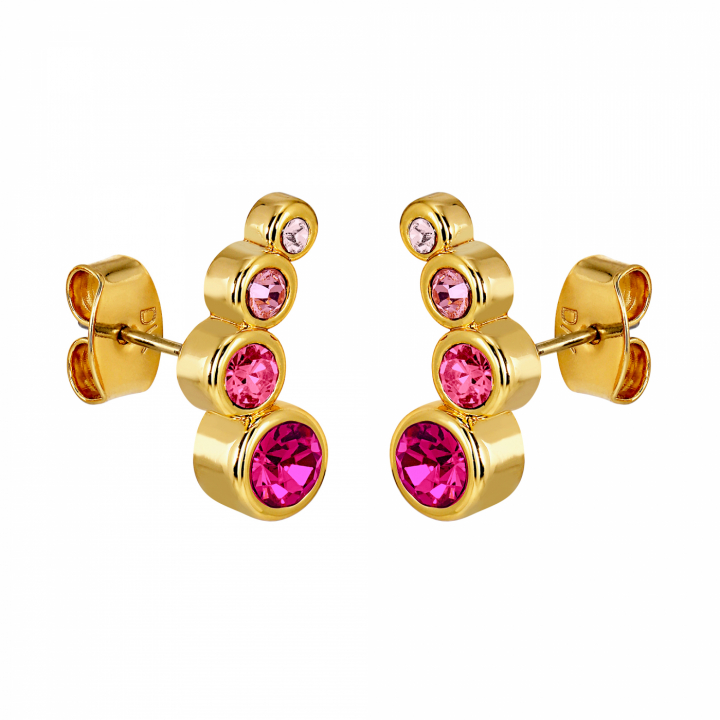 AGNES Gold ROSE in der Gruppe Ohrringe / Goldohrringe bei SCANDINAVIAN JEWELRY DESIGN (440043)