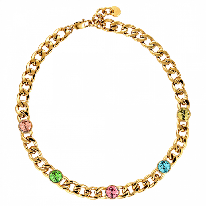 ANGELINA Gold PASTEL MULTI in der Gruppe Halsketten / Goldhalsketten bei SCANDINAVIAN JEWELRY DESIGN (440150)