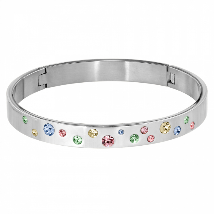 CLARE I Silber PASTEL MULTI in der Gruppe Armbänder / Silberarmbänder bei SCANDINAVIAN JEWELRY DESIGN (440199)