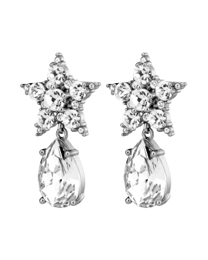 HYDRA SS CRYSTAL Earrings Silver in der Gruppe Ohrringe / Silberohrringe  bei SCANDINAVIAN JEWELRY DESIGN (450027)