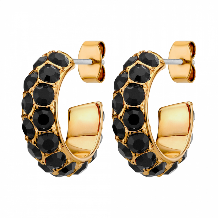 HEIDI SG BLACK in der Gruppe Ohrringe / Goldohrringe bei SCANDINAVIAN JEWELRY DESIGN (450056)