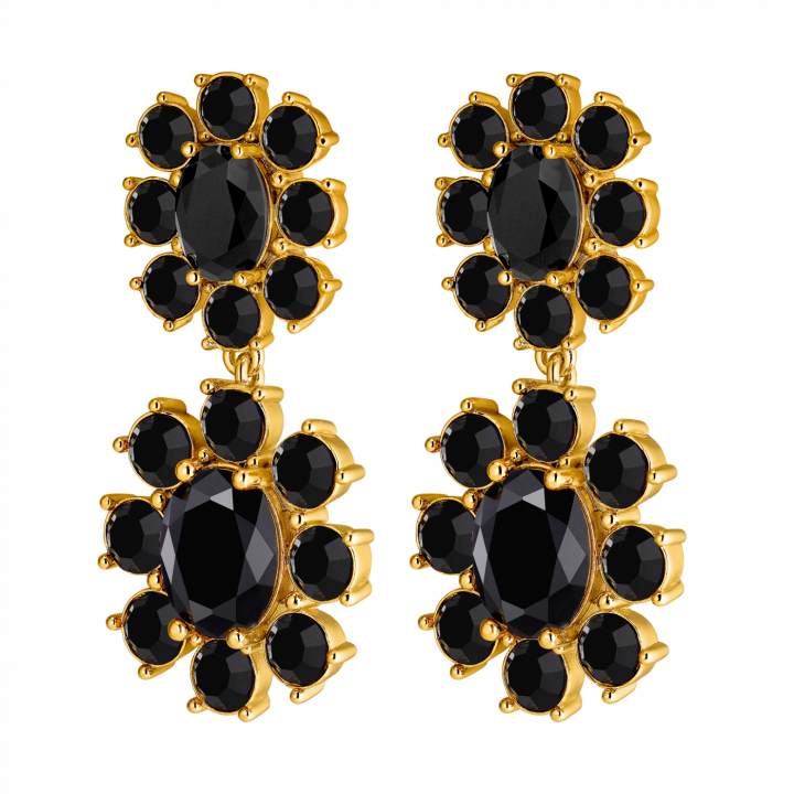 LINA SG BLACK in der Gruppe Ohrringe / Goldohrringe bei SCANDINAVIAN JEWELRY DESIGN (450072)