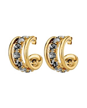 HELEN SG GREY Earrings Gold in der Gruppe Ohrringe / Goldohrringe bei SCANDINAVIAN JEWELRY DESIGN (450093)