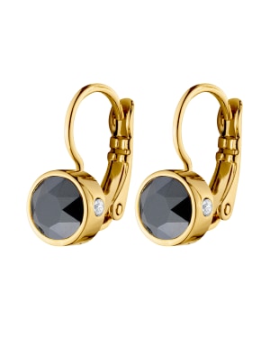 MADU SG HEMATITE Earrings Gold in der Gruppe Ohrringe / Goldohrringe bei SCANDINAVIAN JEWELRY DESIGN (450139)