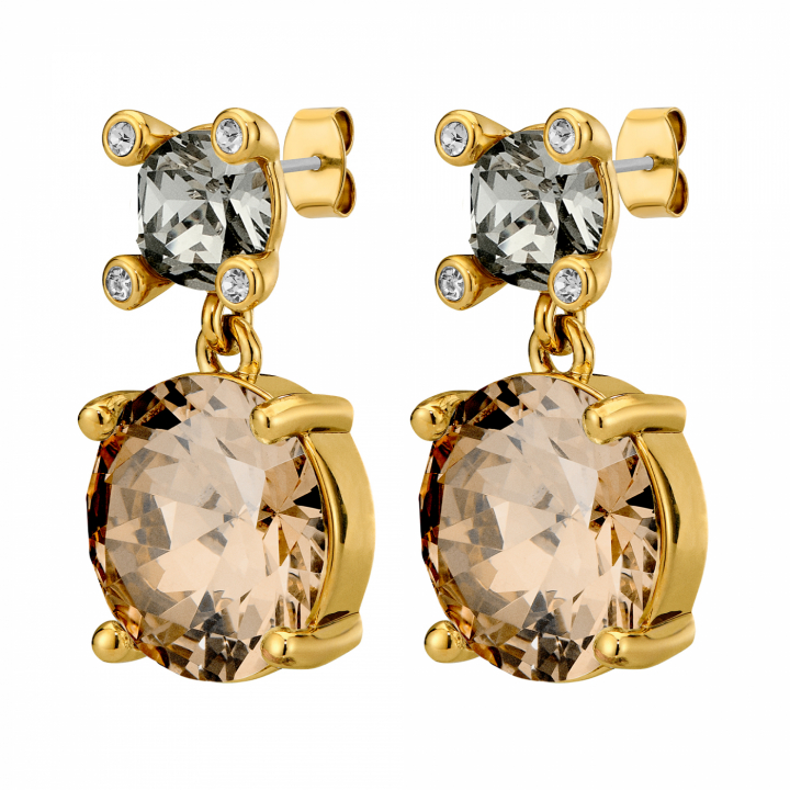 NICOLA SG GREY/GOLDEN Earrings Gold in der Gruppe Ohrringe / Goldohrringe bei SCANDINAVIAN JEWELRY DESIGN (450148)