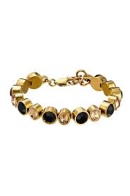 ELAINE SG BLACK /GOLDEN Bracelet in der Gruppe Armbänder / Goldarmbänder bei SCANDINAVIAN JEWELRY DESIGN (450164)