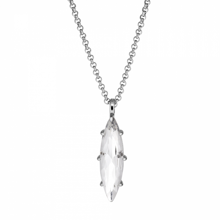 TAKESHI SS CRYSTAL Necklace Silver in der Gruppe Halsketten / Silberhalsketten bei SCANDINAVIAN JEWELRY DESIGN (470043)
