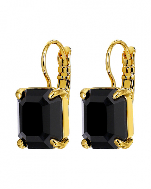 SEGIN SG BLACK EARRINGS GOLD in der Gruppe Ohrringe / Goldohrringe bei SCANDINAVIAN JEWELRY DESIGN (470101)