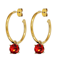 DIEGA SG RED Earrings Gold in der Gruppe Ohrringe / Goldohrringe bei SCANDINAVIAN JEWELRY DESIGN (470110)