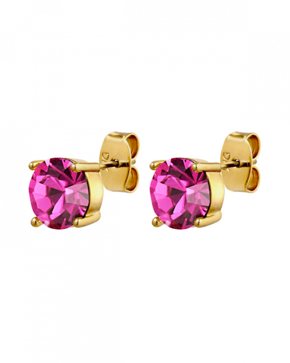DAZE SG PINK EARRINGS GOLD in der Gruppe Ohrringe / Goldohrringe bei SCANDINAVIAN JEWELRY DESIGN (470128)