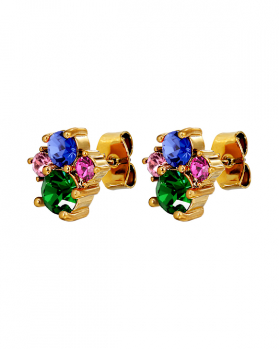 BILLIS SG RAINBOW EARRINGS GOLD in der Gruppe Ohrringe / Goldohrringe bei SCANDINAVIAN JEWELRY DESIGN (470136)