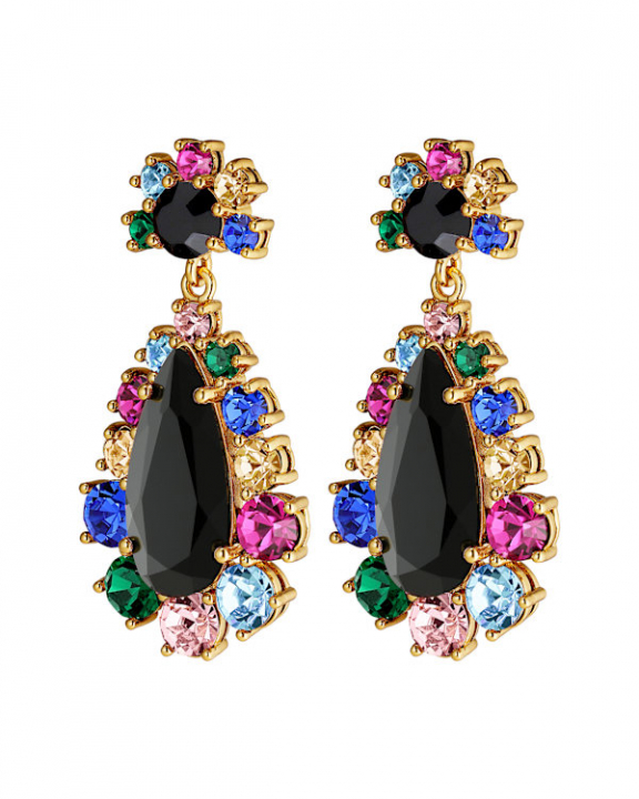 LUCIA SG RAINBOW EARRINGS GOLD in der Gruppe Ohrringe / Goldohrringe bei SCANDINAVIAN JEWELRY DESIGN (470156)