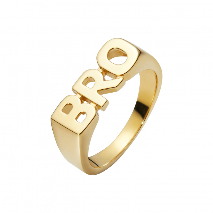 BRO Ring Goldplated Silver in der Gruppe Ringe / Goldringe bei SCANDINAVIAN JEWELRY DESIGN (500463YG)