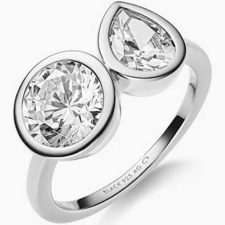 You & Me Ring Silver in der Gruppe Ringe / Silberringe bei SCANDINAVIAN JEWELRY DESIGN (500491AG)