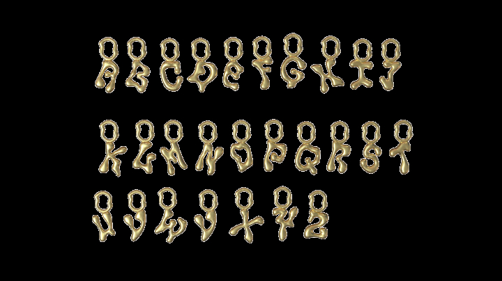 Fluent Letter Gold in der Gruppe  bei SCANDINAVIAN JEWELRY DESIGN (700023YG)