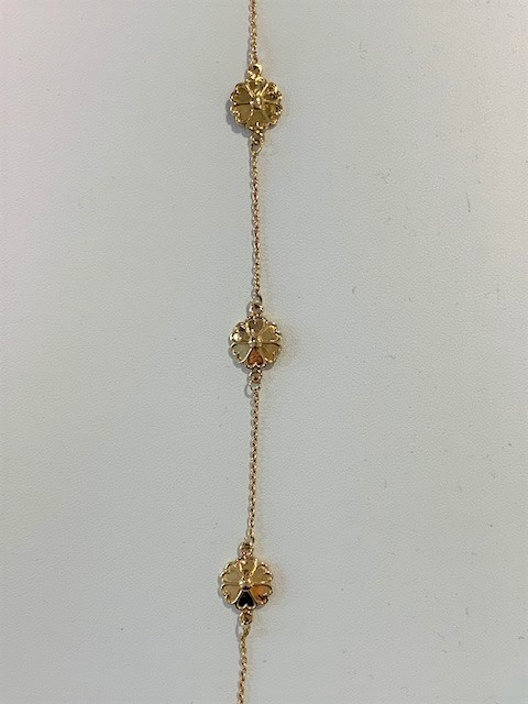 Uppland Armbänder 3 blommor Gold 17+1 cm in der Gruppe Armbänder / Goldarmbänder bei SCANDINAVIAN JEWELRY DESIGN (820079180)