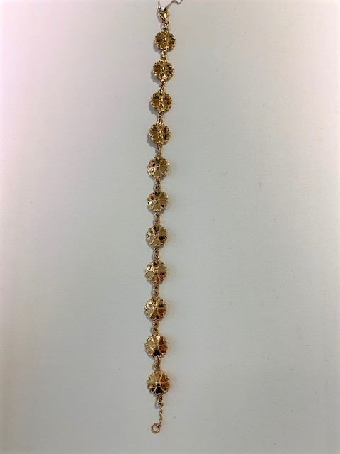 Uppland Armbänder 10 blommor Gold 18+1 cm in der Gruppe Armbänder / Goldarmbänder bei SCANDINAVIAN JEWELRY DESIGN (820080180)