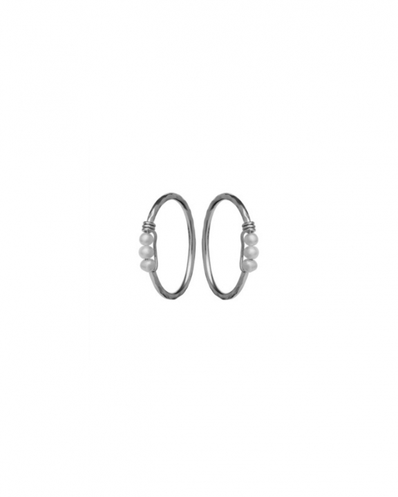 Dakota Ohrring Silber in der Gruppe Ohrringe / Perlenohrringe bei SCANDINAVIAN JEWELRY DESIGN (9712C)