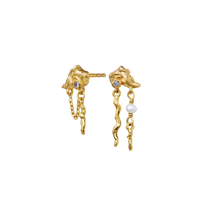Baia Ohrring Gold in der Gruppe Ohrringe / Goldohrringe bei SCANDINAVIAN JEWELRY DESIGN (9737a)
