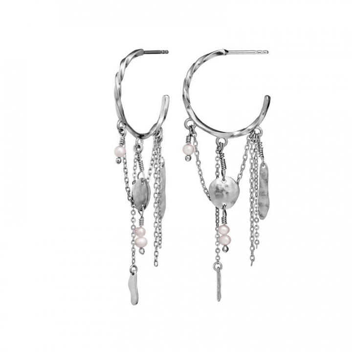 Notus Ohrring Silber in der Gruppe Ohrringe / Perlenohrringe bei SCANDINAVIAN JEWELRY DESIGN (9835C)