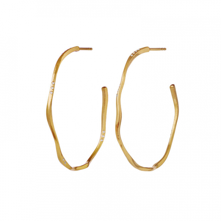 Echo Grande Ohrring Gold in der Gruppe Ohrringe / Goldohrringe bei SCANDINAVIAN JEWELRY DESIGN (9863A)